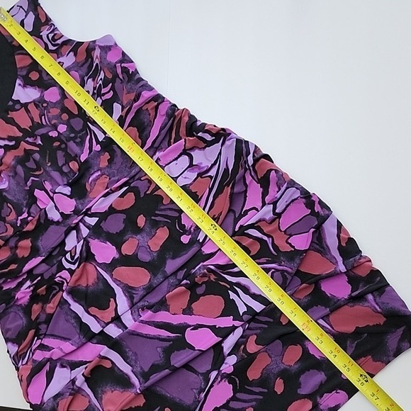 Ricki's Sleeveless Tiered Sheath Sleeveless Dress Purple Black Lined Stretch XL - Picture 15 of 15